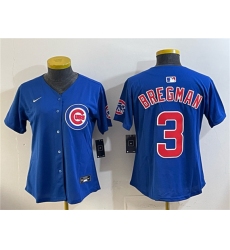 Youth Chicago Cubs #3 Alex Bregman Royal Vapor Limited Stitched Baseball Jersey