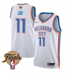 Men's Oklahoma City Thunder #11 Isaiah Joe White 2025 Association Edition Stitched Basketball Jersey