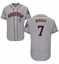 Men's Majestic Houston Astros #7 Craig Biggio Grey Road Flex Base Authentic Collection MLB Jersey
