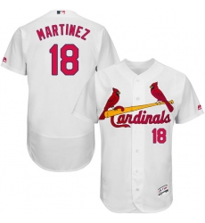 Men's Majestic St. Louis Cardinals #18 Carlos Martinez White Home Flex Base Authentic Collection MLB Jersey