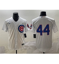 Men's Chicago Cubs #44 Anthony Rizzo White Cool Base Stitched Baseball Jersey