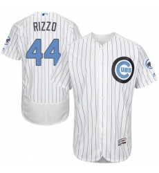 Men's Majestic Chicago Cubs #44 Anthony Rizzo Authentic White 2016 Father's Day Fashion Flex Base MLB Jersey