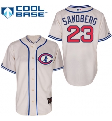 Men's Majestic Chicago Cubs #23 Ryne Sandberg Authentic Cream 1929 Turn Back The Clock MLB Jersey