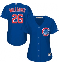 Women's Majestic Chicago Cubs #26 Billy Williams Authentic Royal Blue Alternate MLB Jersey
