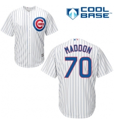 Youth Majestic Chicago Cubs #70 Joe Maddon Authentic White Home Cool Base MLB Jersey