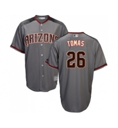 Men's Arizona Diamondbacks #26 Yasmany Tomas Replica Grey Road Cool Base Baseball Jersey