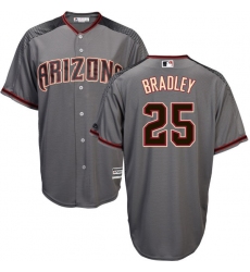 Men's Majestic Arizona Diamondbacks #25 Archie Bradley Replica Grey Road Cool Base MLB Jersey