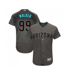 Men's Arizona Diamondbacks #99 Taijuan Walker Gray Teal Alternate Authentic Collection Flex Base Baseball Jersey