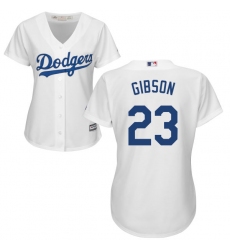 Women's Majestic Los Angeles Dodgers #23 Kirk Gibson Replica White Home Cool Base MLB Jersey