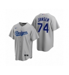 Men's Los Angeles Dodgers #74 Kenley Jansen Nike Gray Replica Alternate Jersey