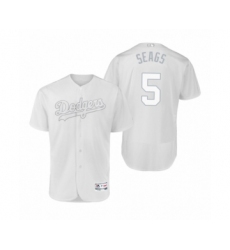 Men's Dodgers #5 Corey Seager Seags White 2019 Players Weekend Authentic Jersey