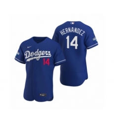 Men's Los Angeles Dodgers #14 Enrique Hernandez Royal 2020 World Series Champions Authentic Jersey