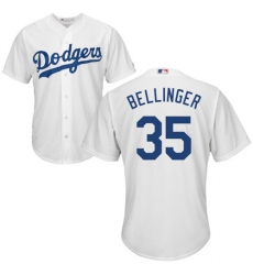 Youth Majestic Los Angeles Dodgers #35 Cody Bellinger Replica White Home Cool Base MLB Jersey