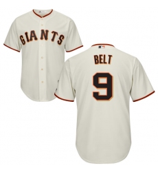 Youth Majestic San Francisco Giants #9 Brandon Belt Replica Cream Home Cool Base MLB Jersey