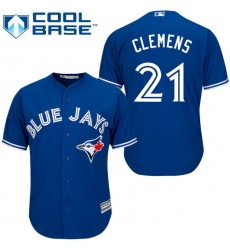 Youth Majestic Toronto Blue Jays #21 Roger Clemens Replica Blue Alternate MLB Jersey