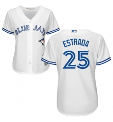Women's Majestic Toronto Blue Jays #25 Marco Estrada Authentic White Home MLB Jersey