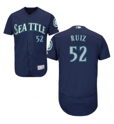 Men's Majestic Seattle Mariners #52 Carlos Ruiz Navy Blue Flexbase Authentic Collection MLB Jersey
