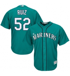 Youth Majestic Seattle Mariners #52 Carlos Ruiz Authentic Teal Green Alternate Cool Base MLB Jersey