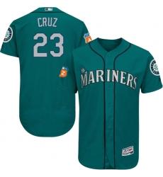 Men's Majestic Seattle Mariners #23 Nelson Cruz Teal Green Alternate Flex Base Authentic Collection MLB Jersey