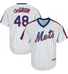 Men's Majestic New York Mets #48 Jacob deGrom Replica White Alternate Cool Base MLB Jersey