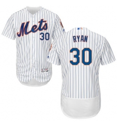 Men's Majestic New York Mets #30 Nolan Ryan White Home Flex Base Authentic Collection MLB Jersey