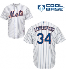 Youth Majestic New York Mets #34 Noah Syndergaard Replica White Home Cool Base MLB Jersey