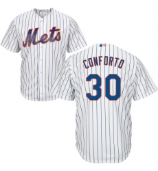 Youth Majestic New York Mets #30 Michael Conforto Authentic White Home Cool Base MLB Jersey