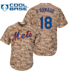 Men's Majestic New York Mets #18 Travis d'Arnaud Authentic Camo Alternate Cool Base MLB Jersey