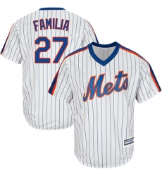 Youth Majestic New York Mets #27 Jeurys Familia Authentic White Alternate Cool Base MLB Jersey