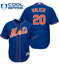 Youth Majestic New York Mets #20 Neil Walker Authentic Royal Blue Alternate Home Cool Base MLB Jersey