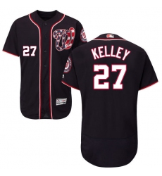 Men's Majestic Washington Nationals #27 Shawn Kelley Navy Blue Alternate Flex Base Authentic Collection MLB Jersey
