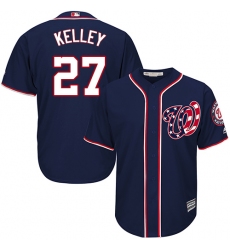 Youth Majestic Washington Nationals #27 Shawn Kelley Replica Navy Blue Alternate 2 Cool Base MLB Jersey