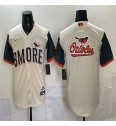 Men's Baltimore Orioles Team Big Logo Natural 2026 City Connect Stadium Stitched Baseball Jersey