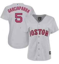 Women's Majestic Boston Red Sox #5 Nomar Garciaparra Replica Grey Road MLB Jersey