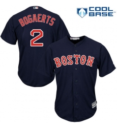 Youth Majestic Boston Red Sox #2 Xander Bogaerts Replica Navy Blue Alternate Road Cool Base MLB Jersey