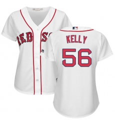Women's Majestic Boston Red Sox #56 Joe Kelly Authentic White Home MLB Jersey