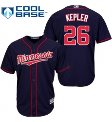 Youth Majestic Minnesota Twins #26 Max Kepler Authentic Navy Blue Alternate Road Cool Base MLB Jersey