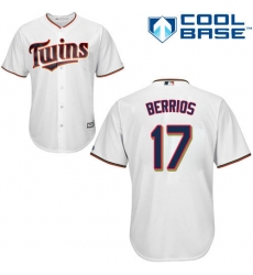 Youth Majestic Minnesota Twins #17 Jose Berrios Authentic White Home Cool Base MLB Jersey