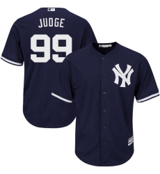 Men's Majestic New York Yankees #99 Aaron Judge Replica Navy Blue Alternate MLB Jersey