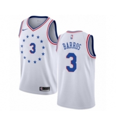 Youth Nike Philadelphia 76ers #3 Dana Barros White Swingman Jersey - Earned Edition