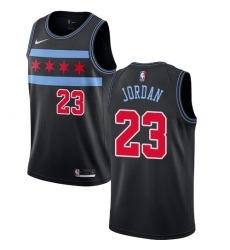 Women's Nike Chicago Bulls #23 Michael Jordan Swingman Black NBA Jersey - City Edition