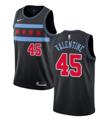 Women's Nike Chicago Bulls #45 Denzel Valentine Swingman Black NBA Jersey - City Edition