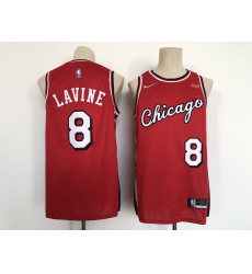Men's Chicago Bulls #8 Zach LaVine Nike Red 2021-22 Swingman City Jersey