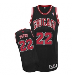 Men's Adidas Chicago Bulls #22 Cameron Payne Authentic Black Alternate NBA Jersey