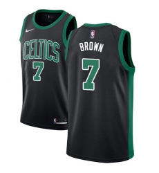 Youth Adidas Boston Celtics #7 Jaylen Brown Swingman Black NBA Jersey - Statement Edition
