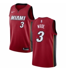 Women's Nike Miami Heat #3 Dwyane Wade Swingman Red NBA Jersey Statement Edition