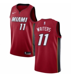 Men's Nike Miami Heat #11 Dion Waiters Swingman Red NBA Jersey Statement Edition