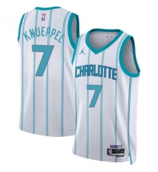 Men's Charlotte Hornets #7 Kon Knueppel White 2025 Draft Association Edition Stitched Basketball Jersey
