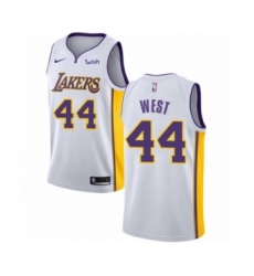 Women's Los Angeles Lakers #44 Jerry West Authentic White Basketball Jersey - Association Edition