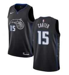 Men's Nike Orlando Magic #15 Vince Carter Swingman Black NBA Jersey - City Edition